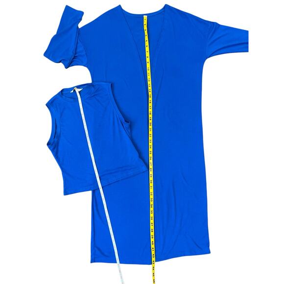 THREE PIECE LOUNGE SET FOR WOMEN ROYAL BLUE SIZE S - Picture 11 of 16